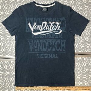 Von Dutch Men's navy Blue Graphic Tee